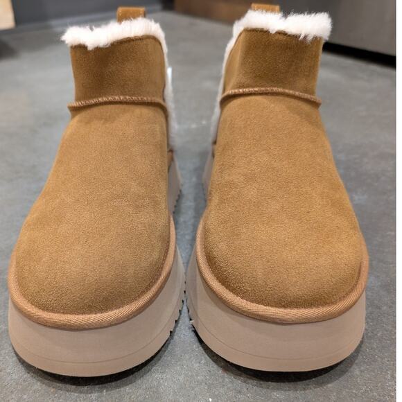 UGG Koolaburra Mini Platform Boots Size 8 UGG Ultra Mini Chestnut Brown - Picture 6 of 10